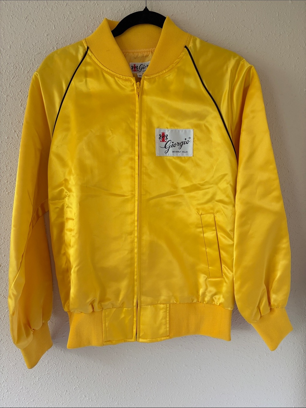 1970s satin bomber jacket - like new! Never worn! Giorgio Beverly Hills Medium